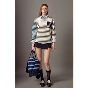 English Factory Piper Multi-Stripe Long Sleeve Tee NWOT Women’s M Color Blocked
